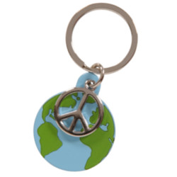 KeysRCool - Buy Earth with Peace Key Ring