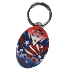 KeysRCool - Buy USA Heart (tj2) Key Ring