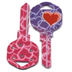 KeysRCool - Buy Hearts Bling House Keys KW & SC1