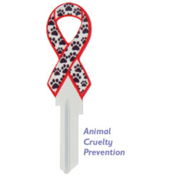 KeysRCool - Buy Animal Cruelty Prevention Ribbon House Key KW & SC1