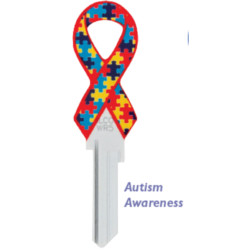 KeysRCool - Buy Autism Awareness Ribbon House Key KW & SC1