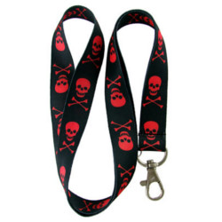 KeysRCool - Buy Fashion - Skull Black & Red Lanyards