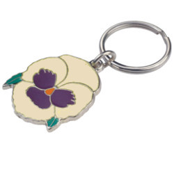 KeysRCool - Buy Pansy: White Key Ring