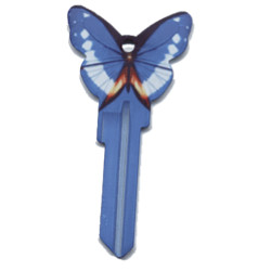 Beautiful Blue Butterfly With Purple Key  Blank House Key SC 